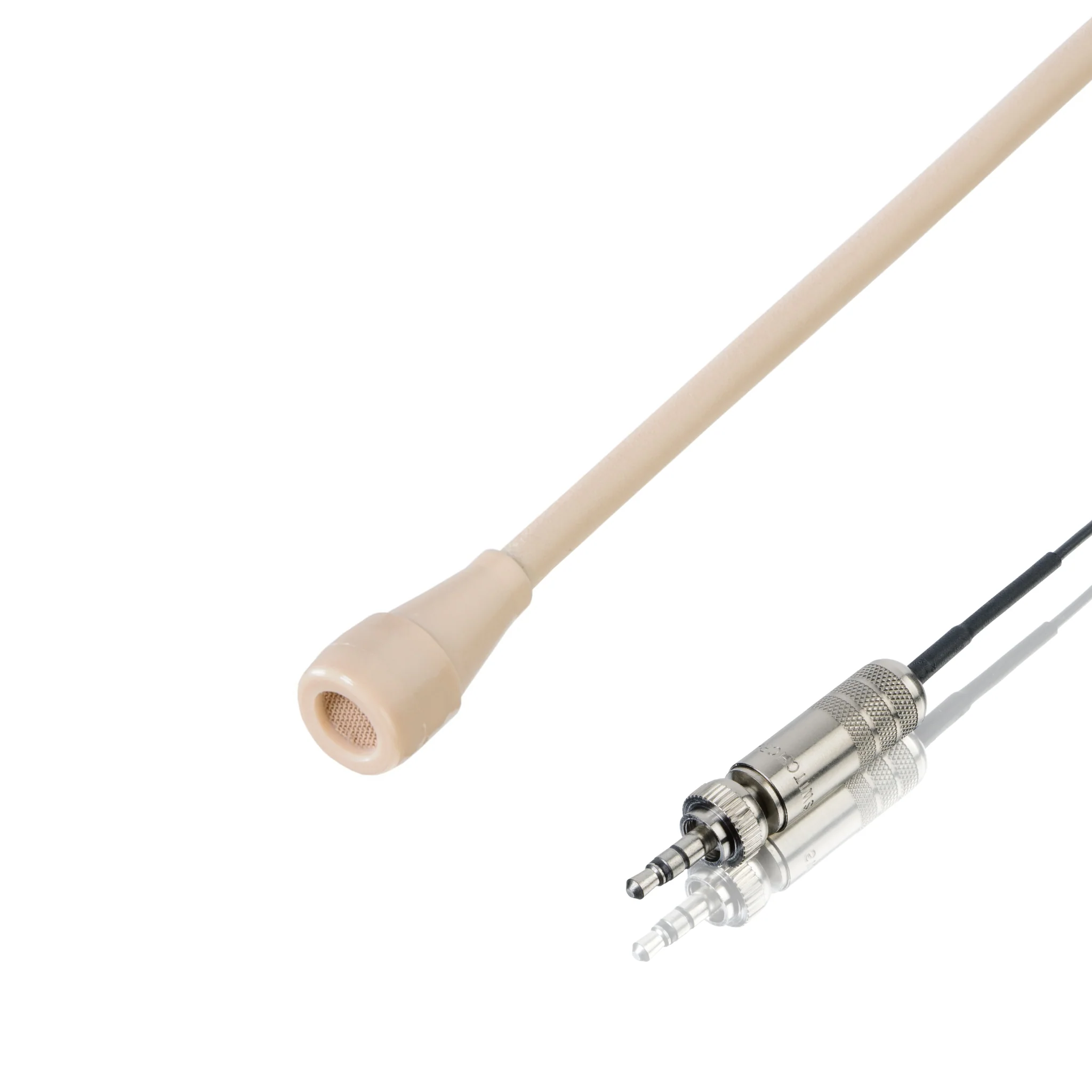 Countryman B3 (round) microphone wired for Sennheiser 3.5mm, light beige, 10 dB attenuation