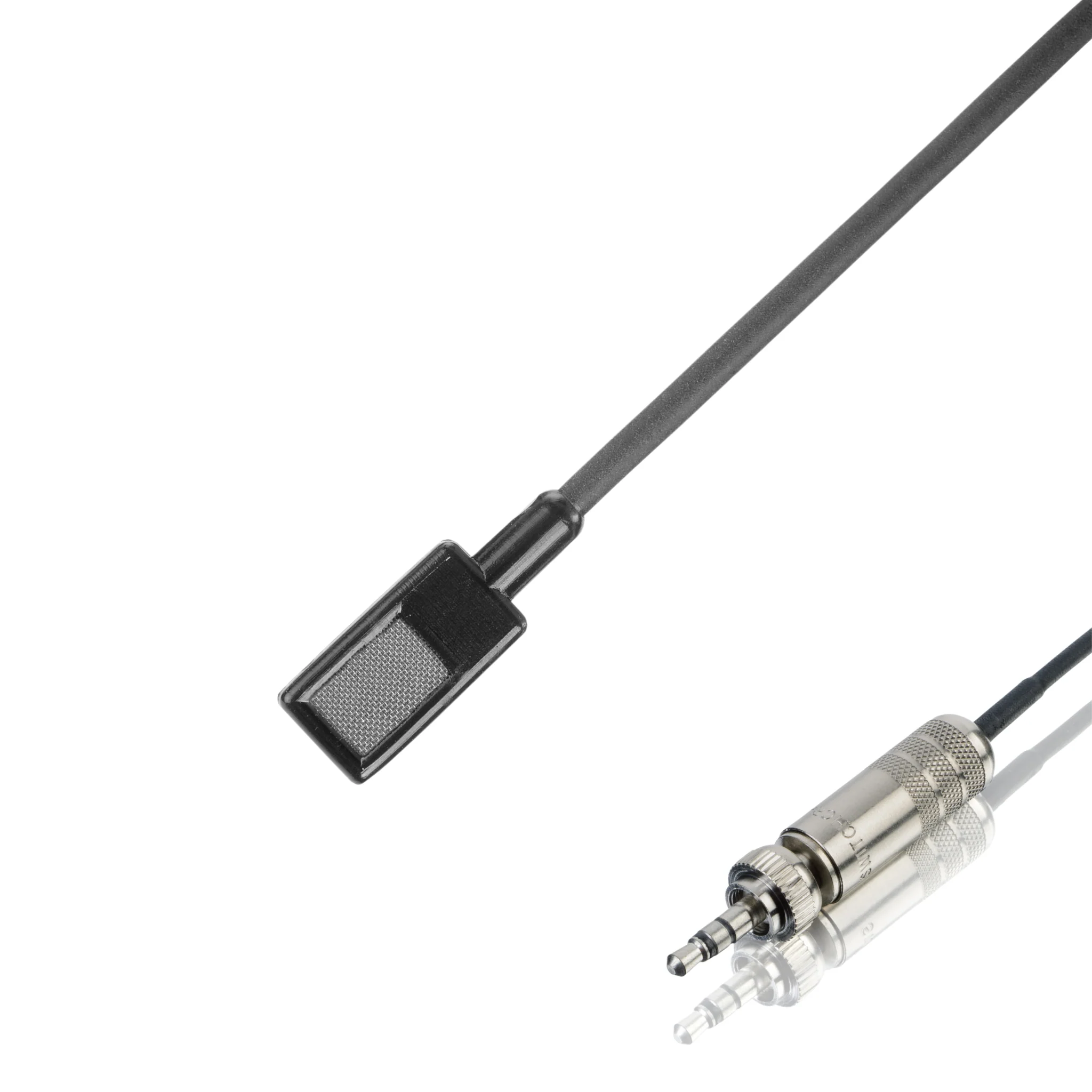 Countryman EMW (square) microphone wired for Sennheiser 3.5mm, black, shelved HF response