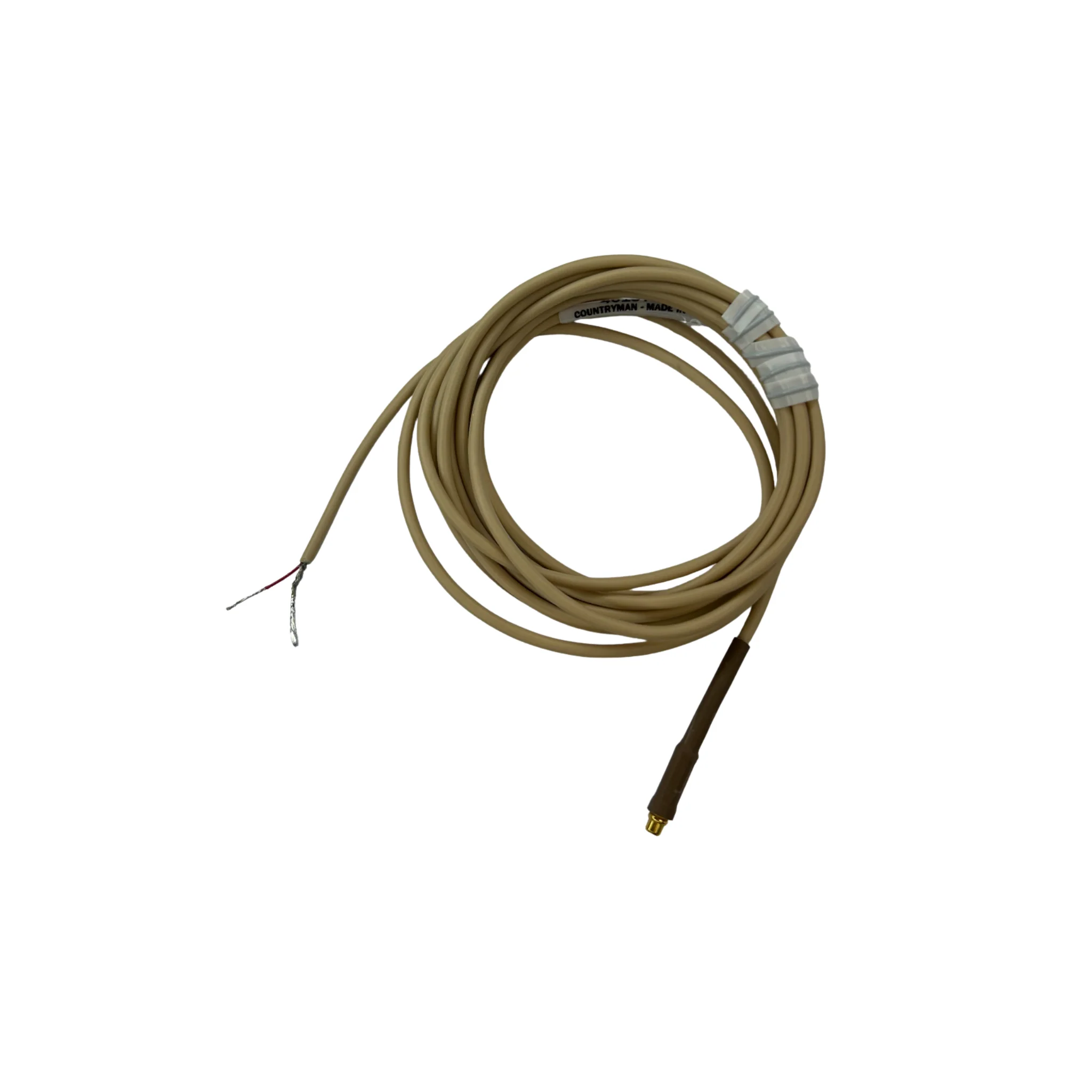 Countryman heavy duty cable only; for E6 (round EarSet) microphone to pigtails, 2mm cable, light bei