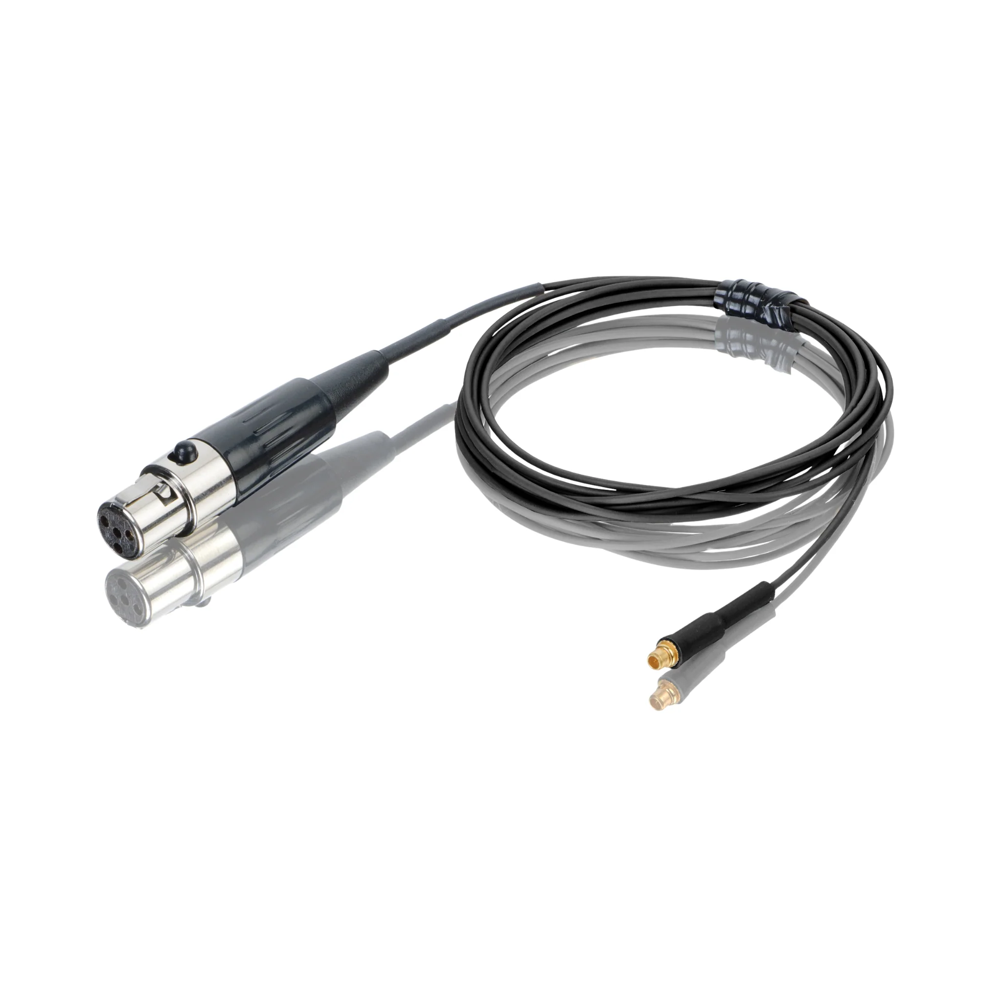 Countryman standard cable for E6 microphone;  Shure TA4F for MXW1, 2mm, black