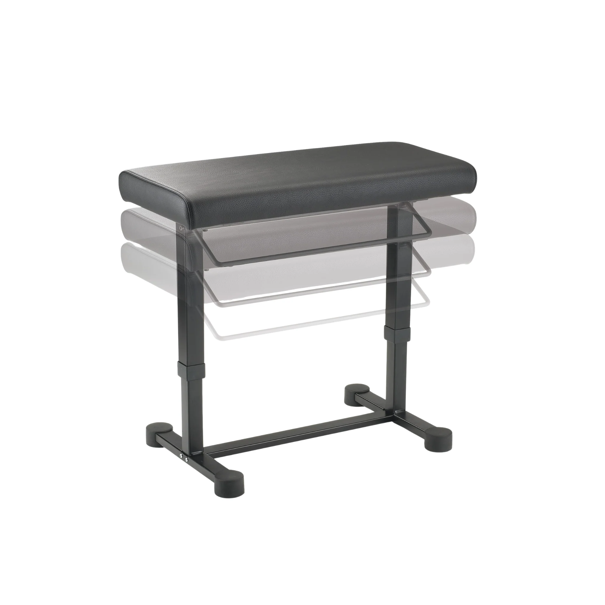 K&M 14080 piano bench "uplift", black leather