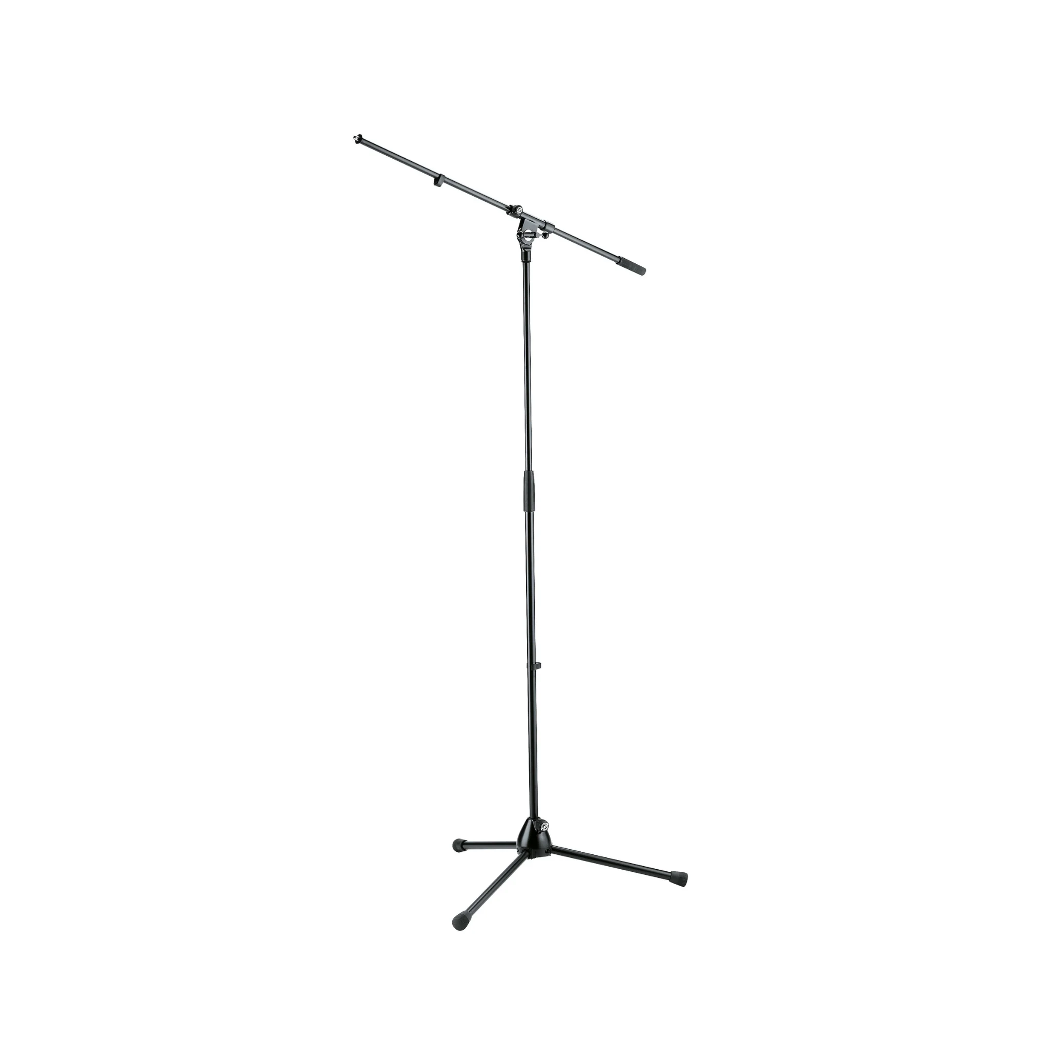 K&M 210/2 adjustable microphone stand with boom arm and t-bar, maximum height 1605mm, black - Image 2