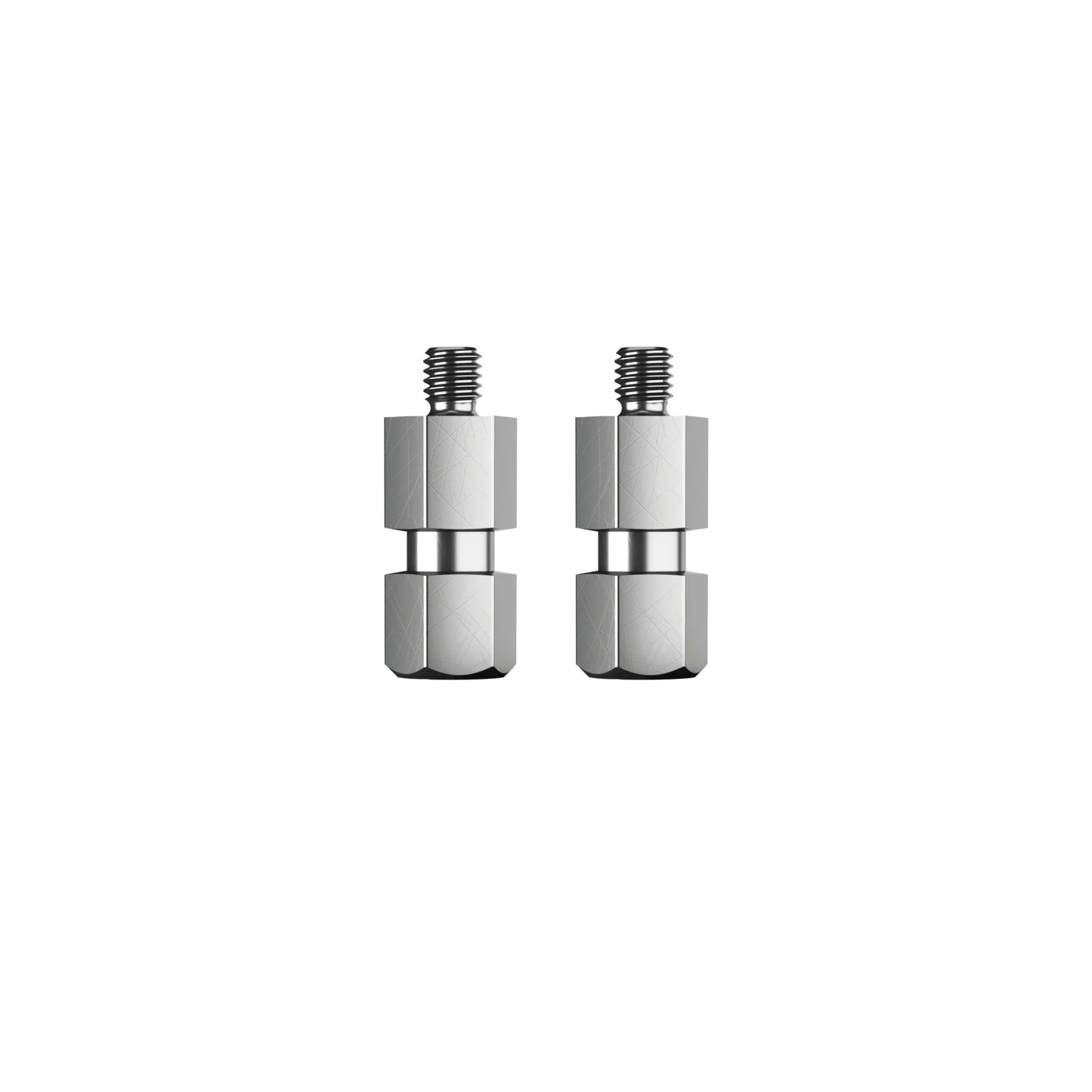 K&M 23903 threaded bolt, 2 pieces,1/4", zinc-plated
