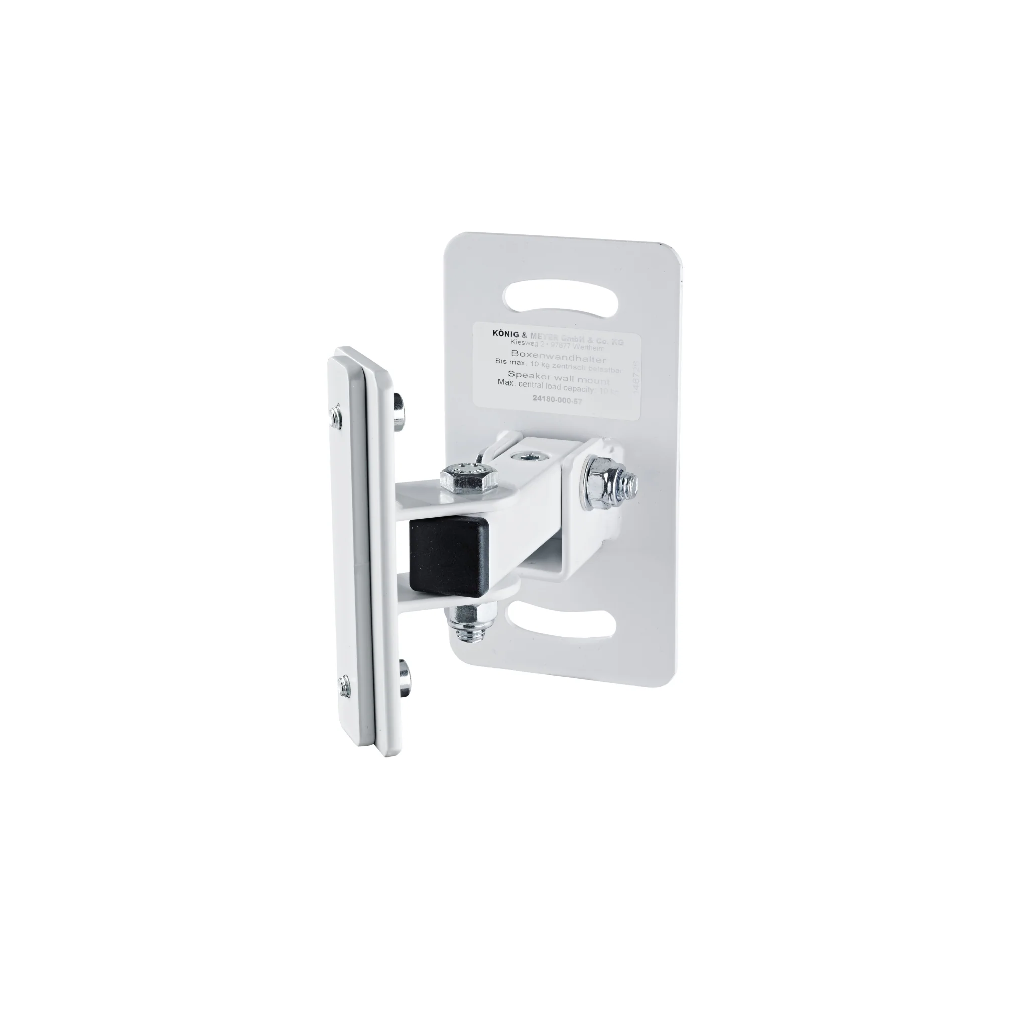 K&M 24180 speaker wall mount, 10kg max, white - Image 2