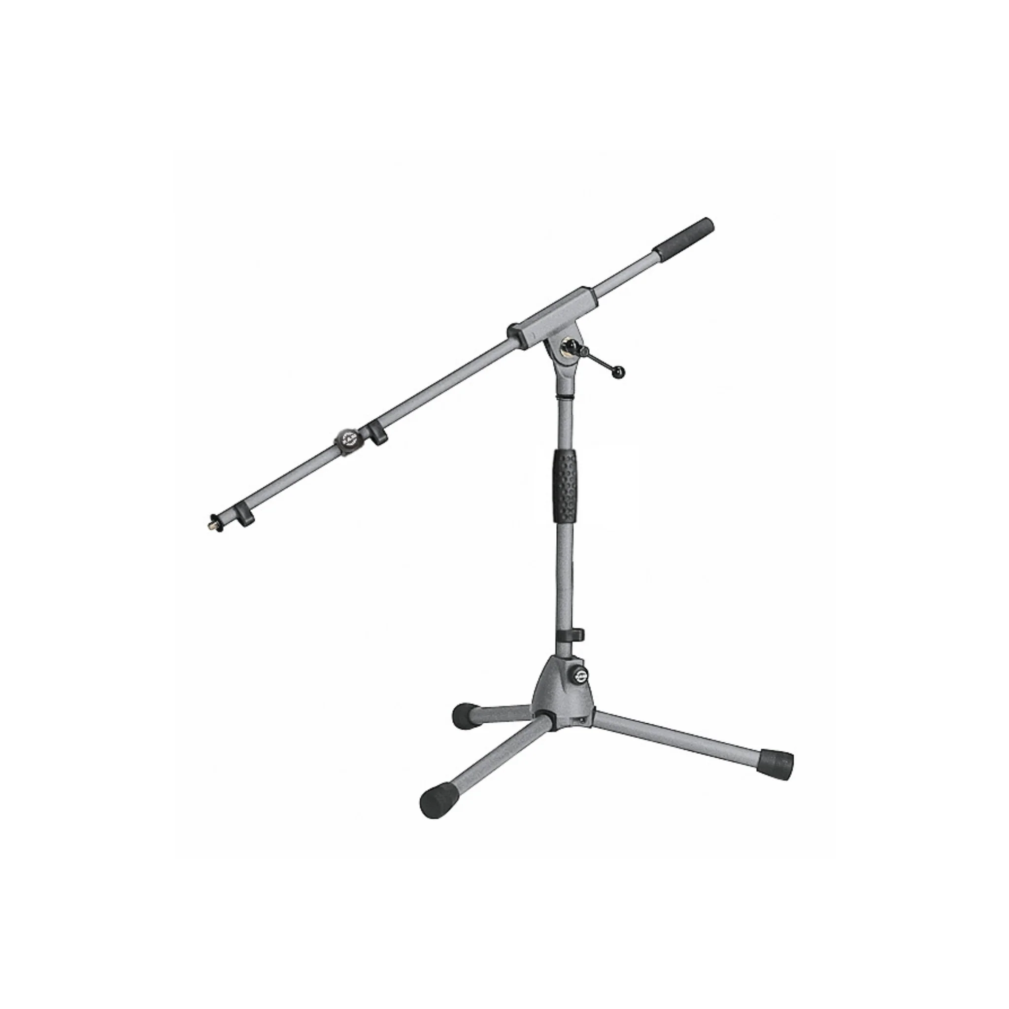 K&M 259 low-level adjustable microphone stand with t-bar 2-piece boom arm, maximum height 645mm, gre