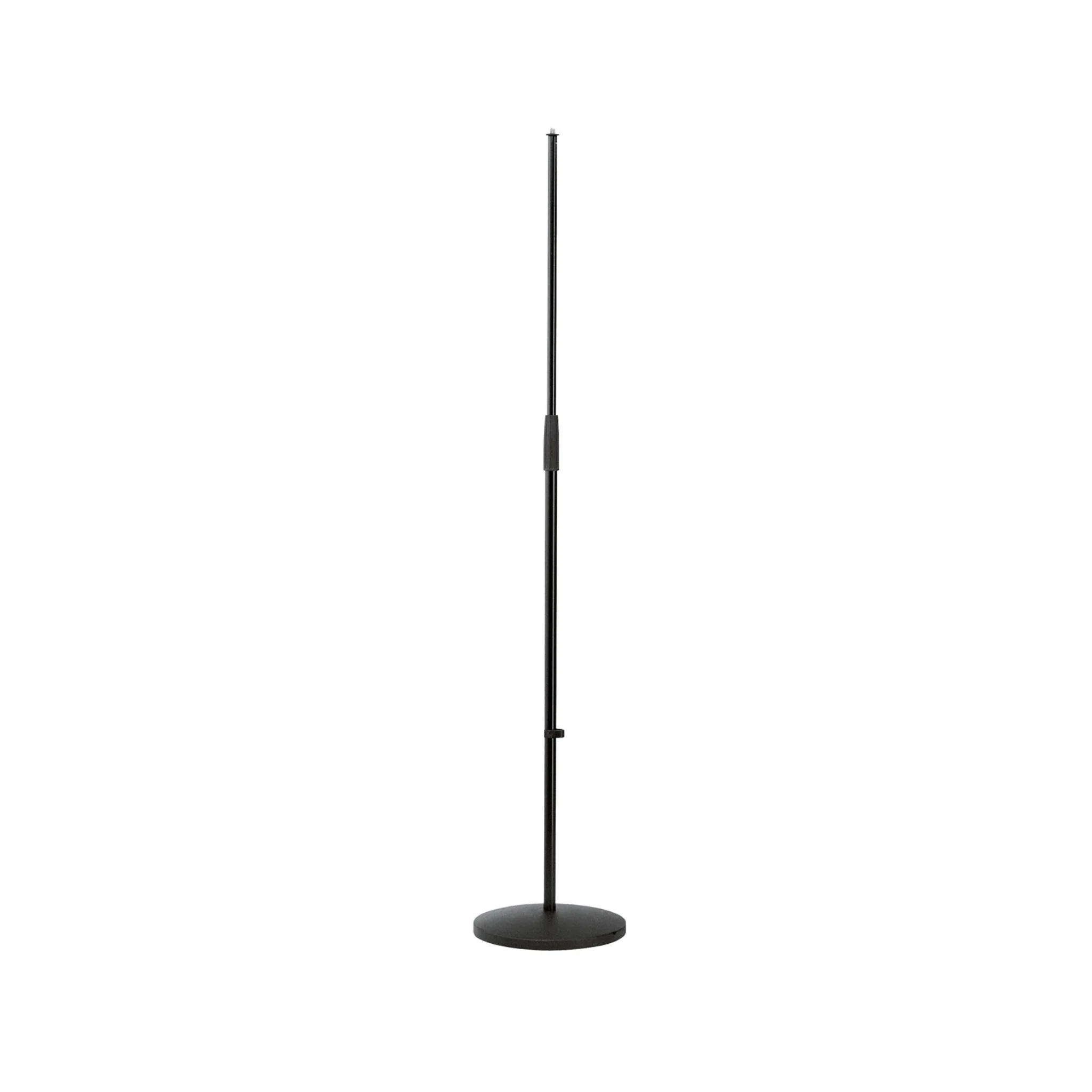 K&M 260/1 adjustable microphone stand with medium round base, maximum height 1575mm, black - Image 2