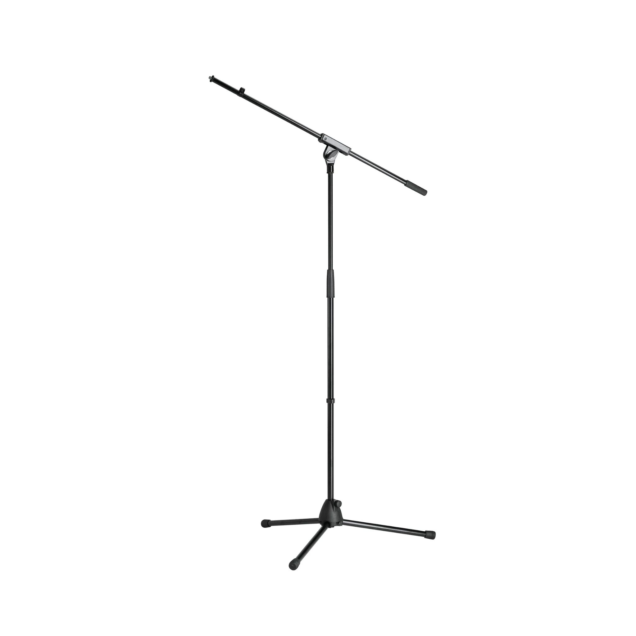K&M 27105 microphone stand with plastic base and single piece boom arm, black - Image 2