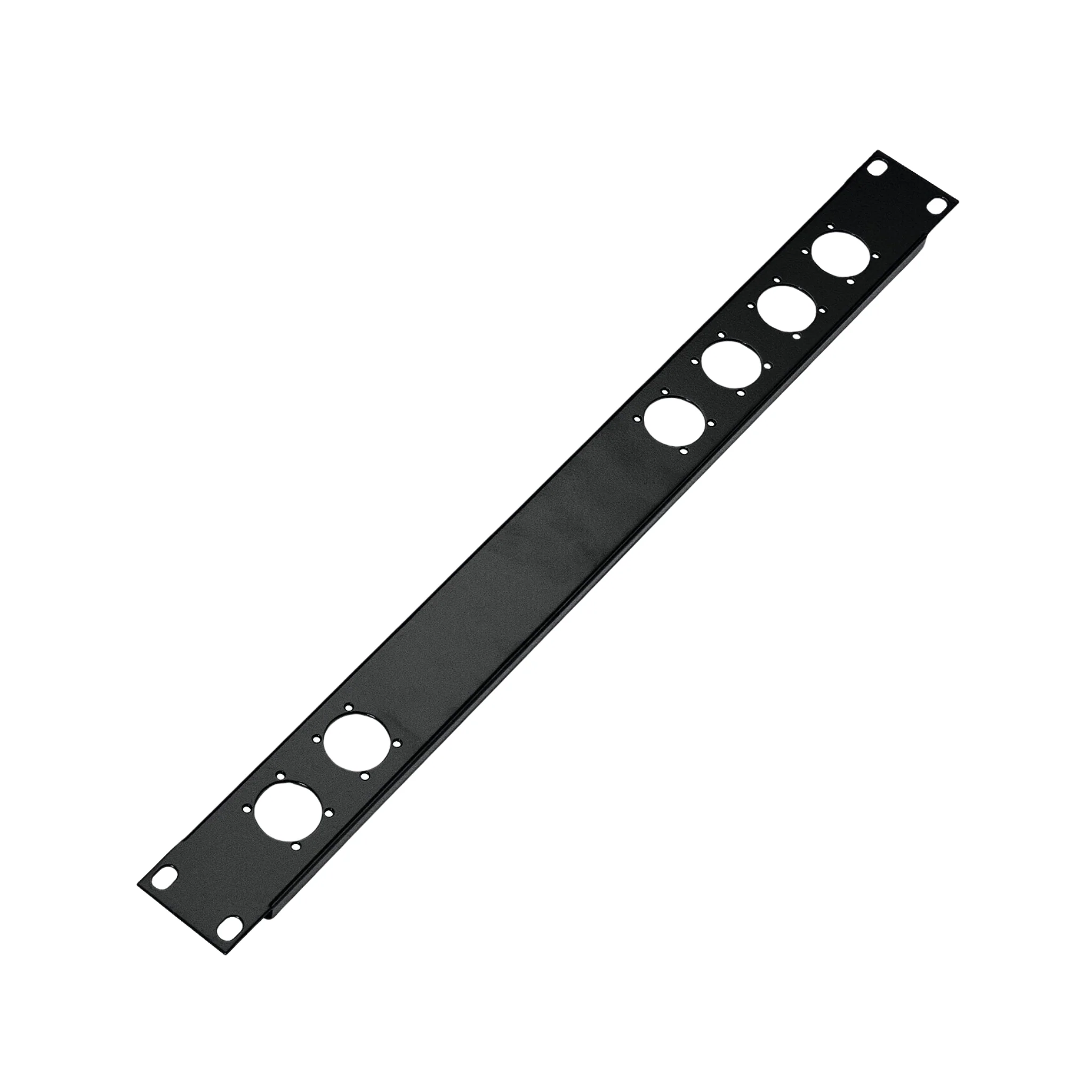 K&M 28306 6 XLR laser cut connector panel, 1U, black - Image 2