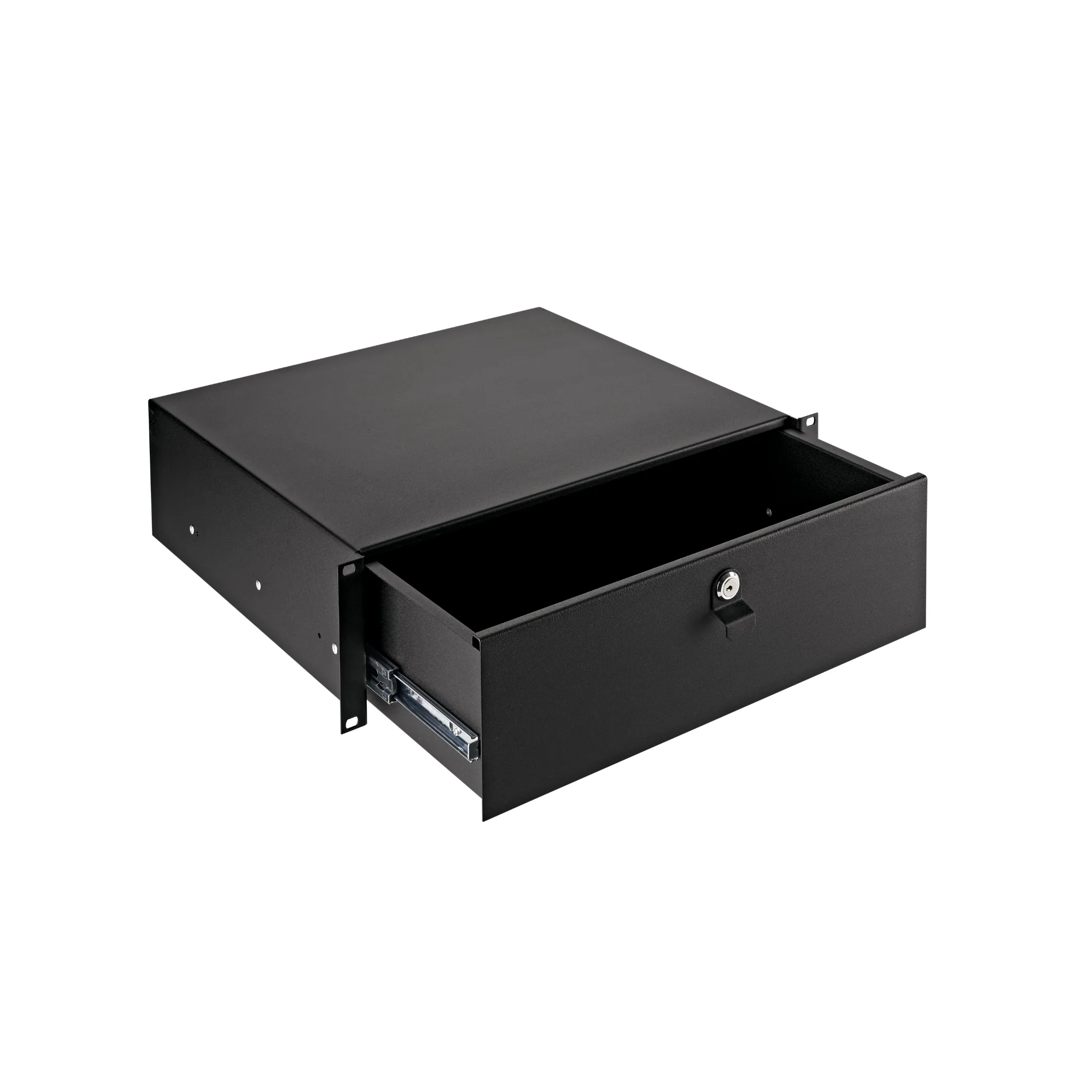 K&M 491/2 rackmount locking drawer, black; 3U - Image 2