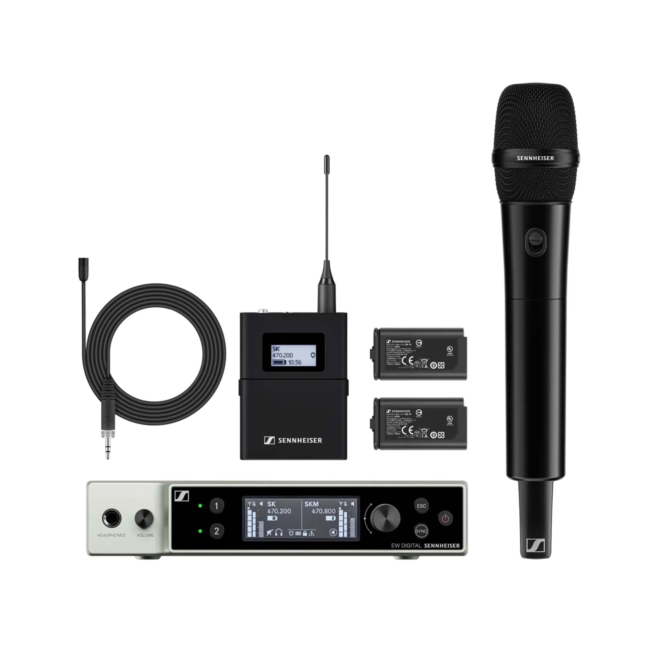 Sennheiser EW-DX MKE 2-835-S SET (R1-9) Digital wireless lavalier/handheld set