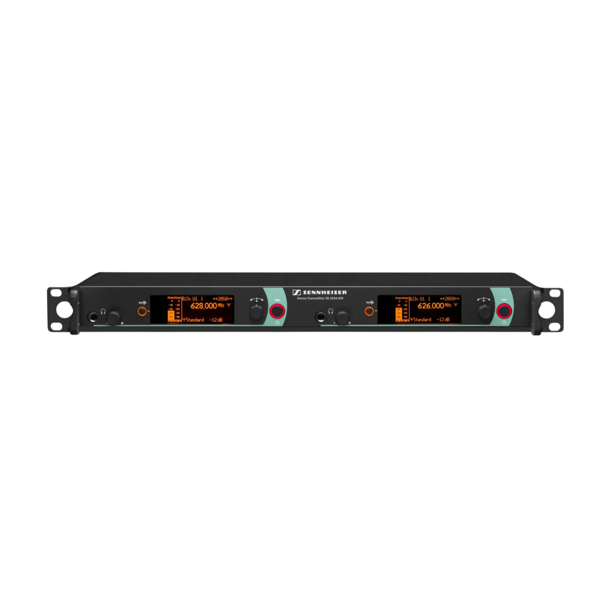 Sennheiser SR 2050 IEM BW 2-channel stereo transmitter, HDX, Ethernet (WSM), 19"/1HE, 100-240 VAC