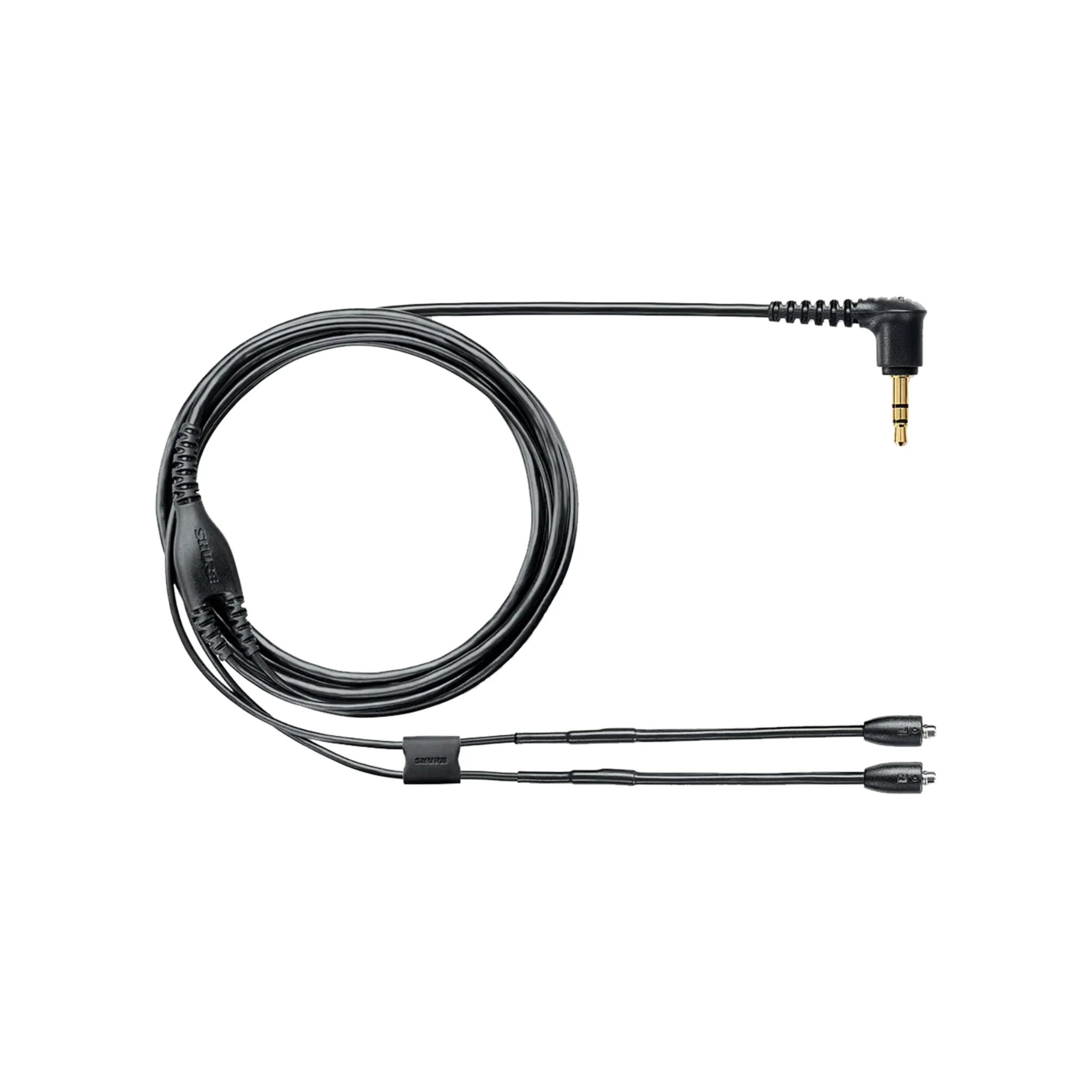Shure Earphone Replacement Cable 46" with silver coloured nickel plated MMCX (Black)