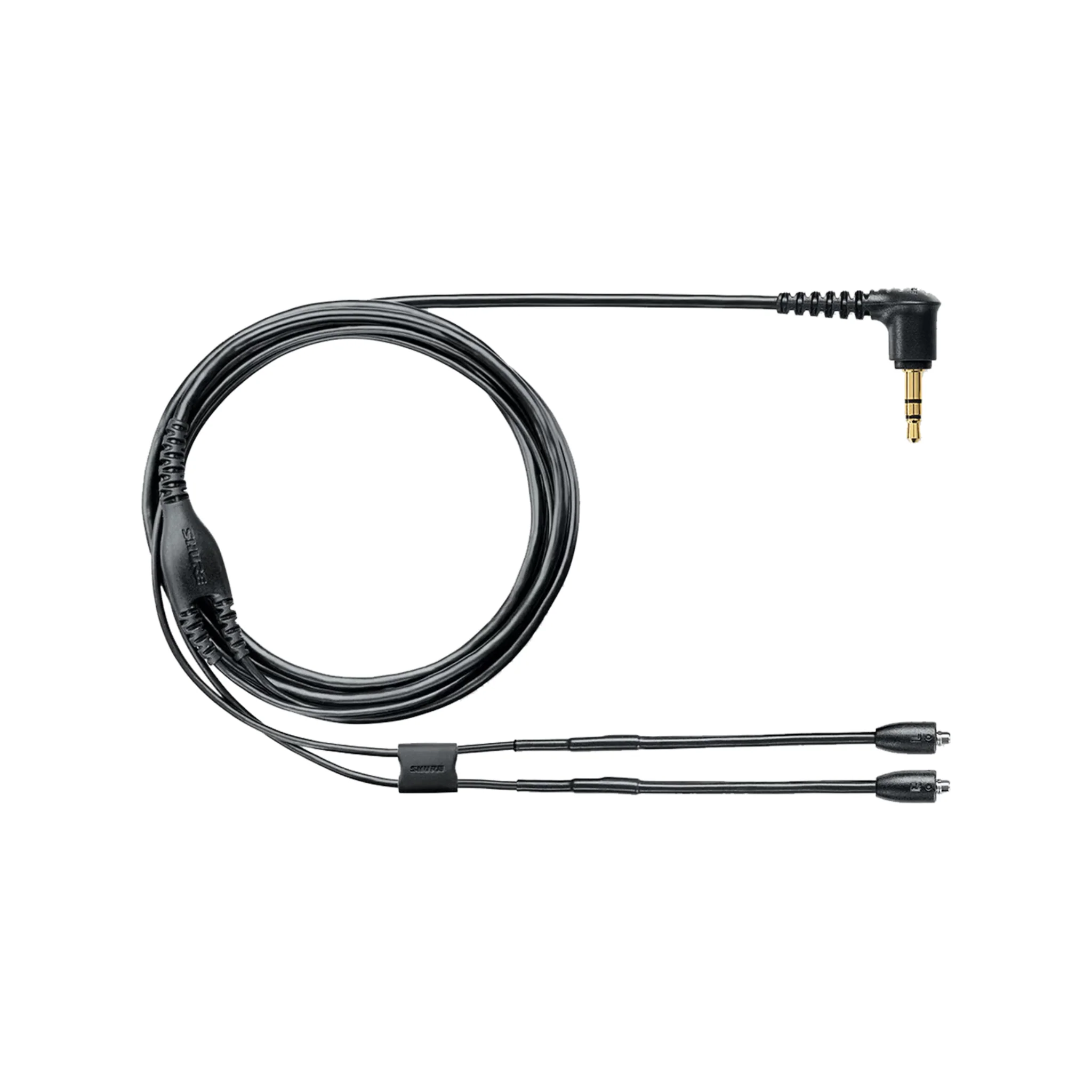 Shure Earphone Replacement Cable 64" with silver coloured nickel plated MMCX (Black)