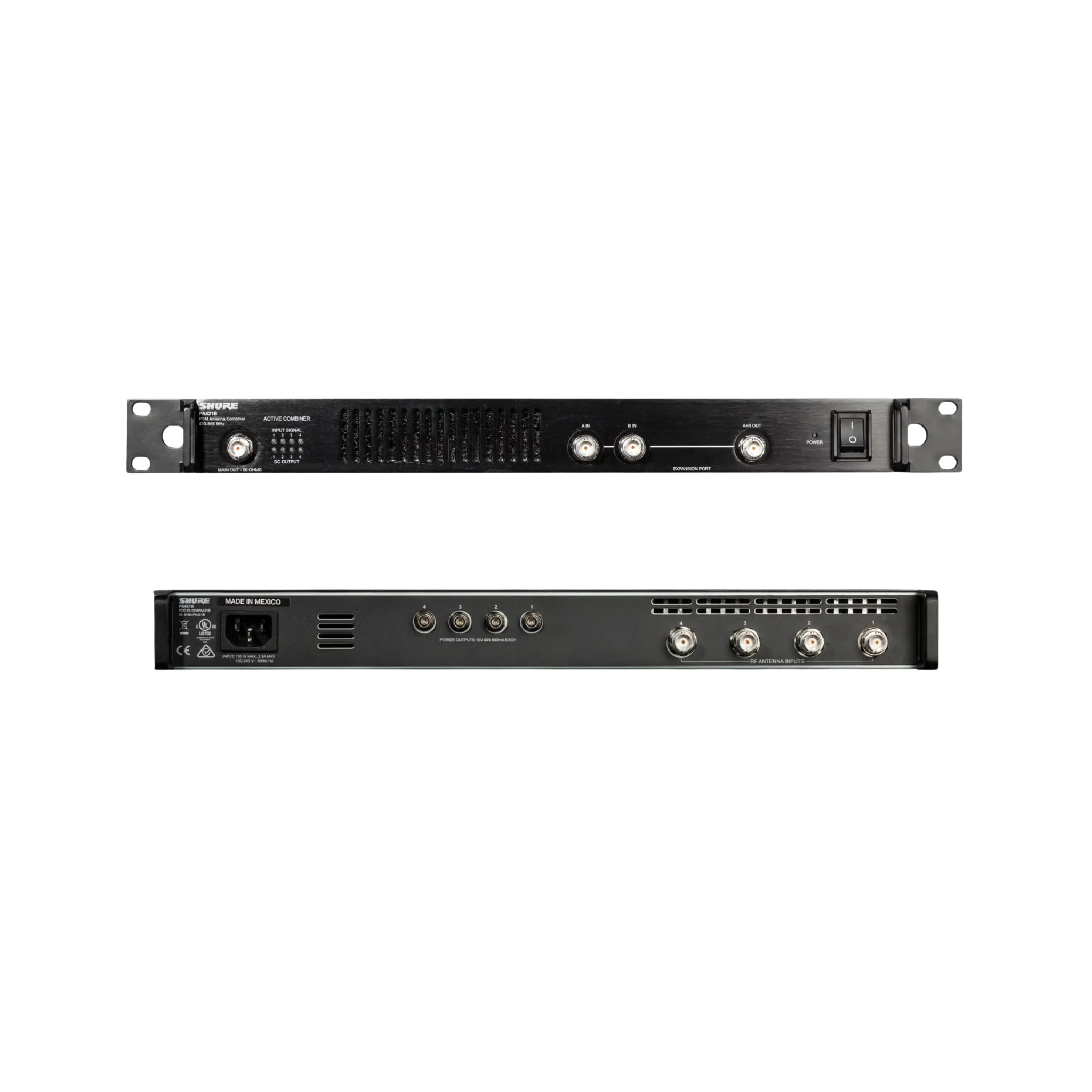Shure Four-to-One Antenna Combiner for PSM® Wireless Systems (470-865 MHz)