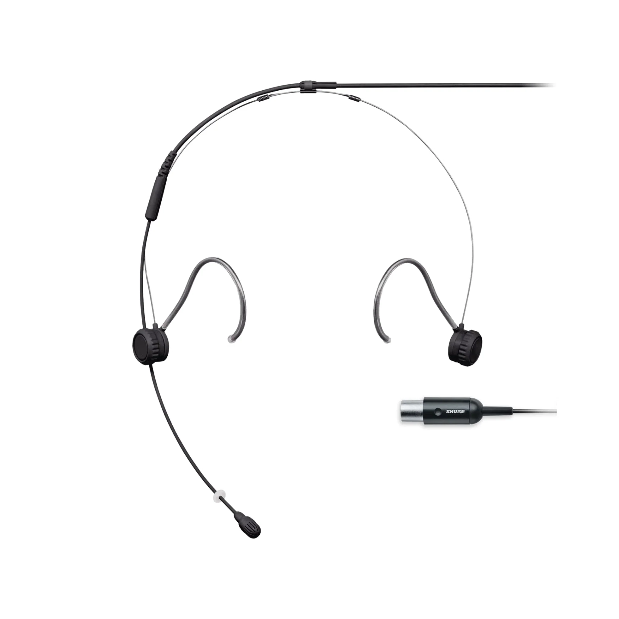 Shure Omnidirectional Condenser Headset Microphone with 1.6mm cable & MTQG connector (Black)