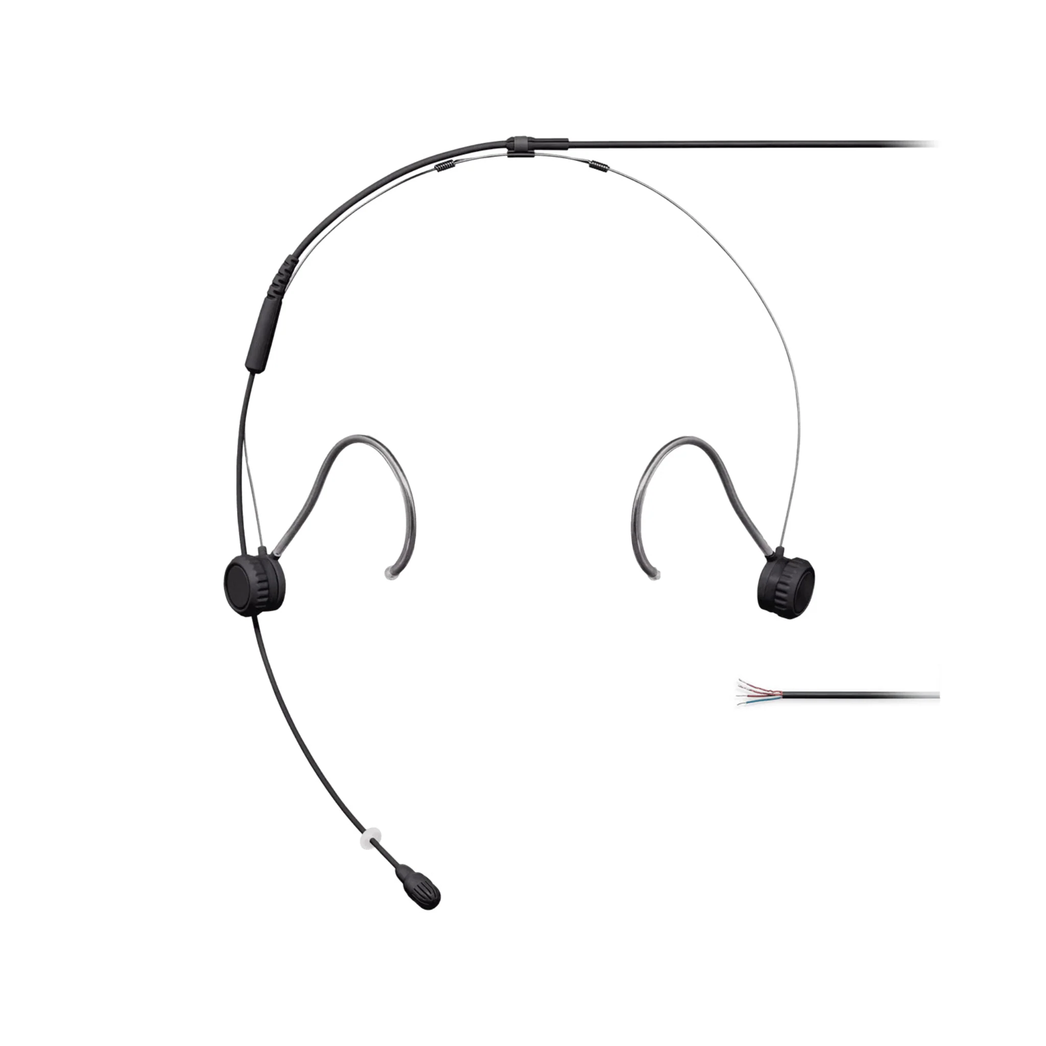Shure Omnidirectional Condenser Microphone Headset with 1.6mm cable & without connector (Black)