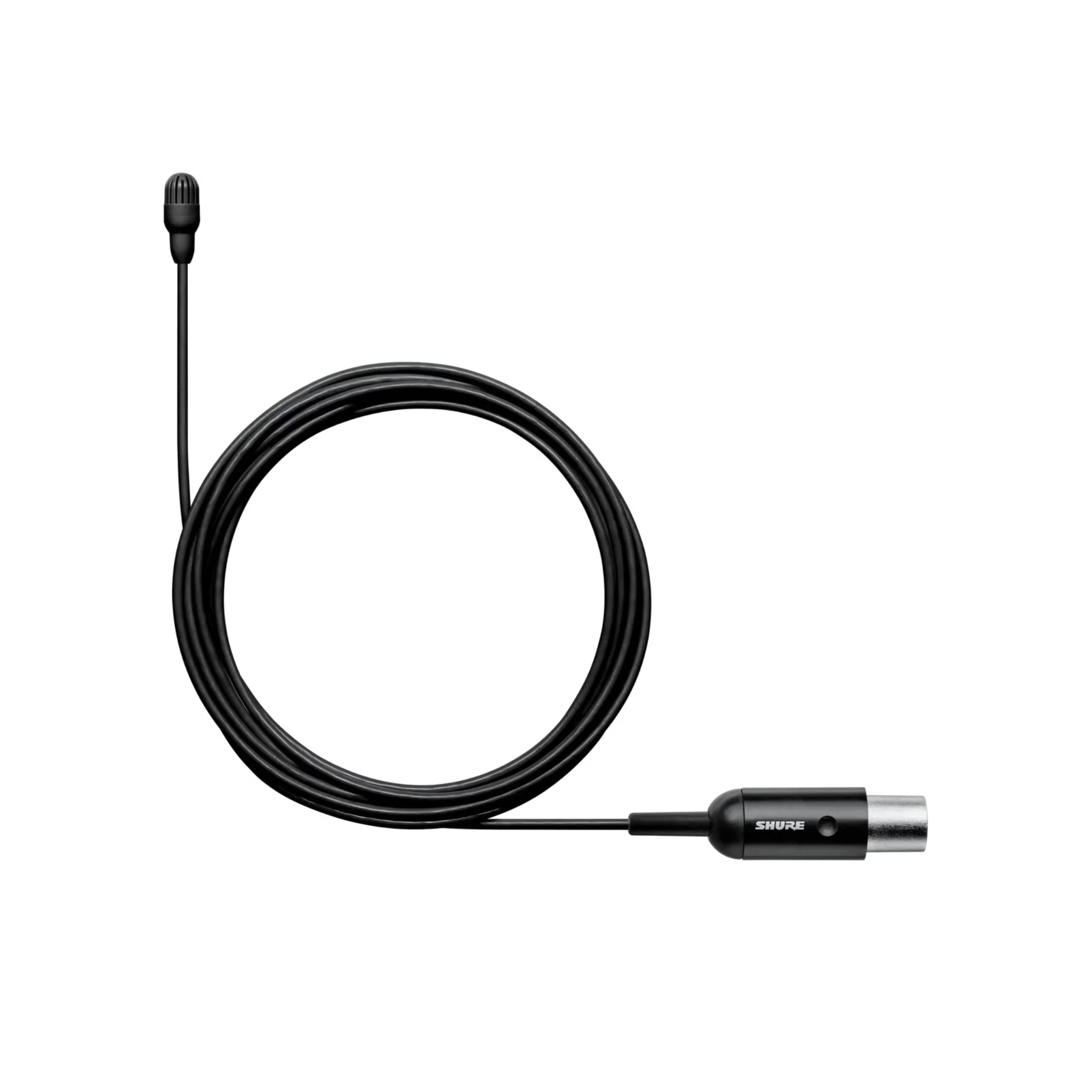 Shure Omnidirectional Condenser Microphone  (High-sens) with1.6mm cable & MTQG connector (Black)