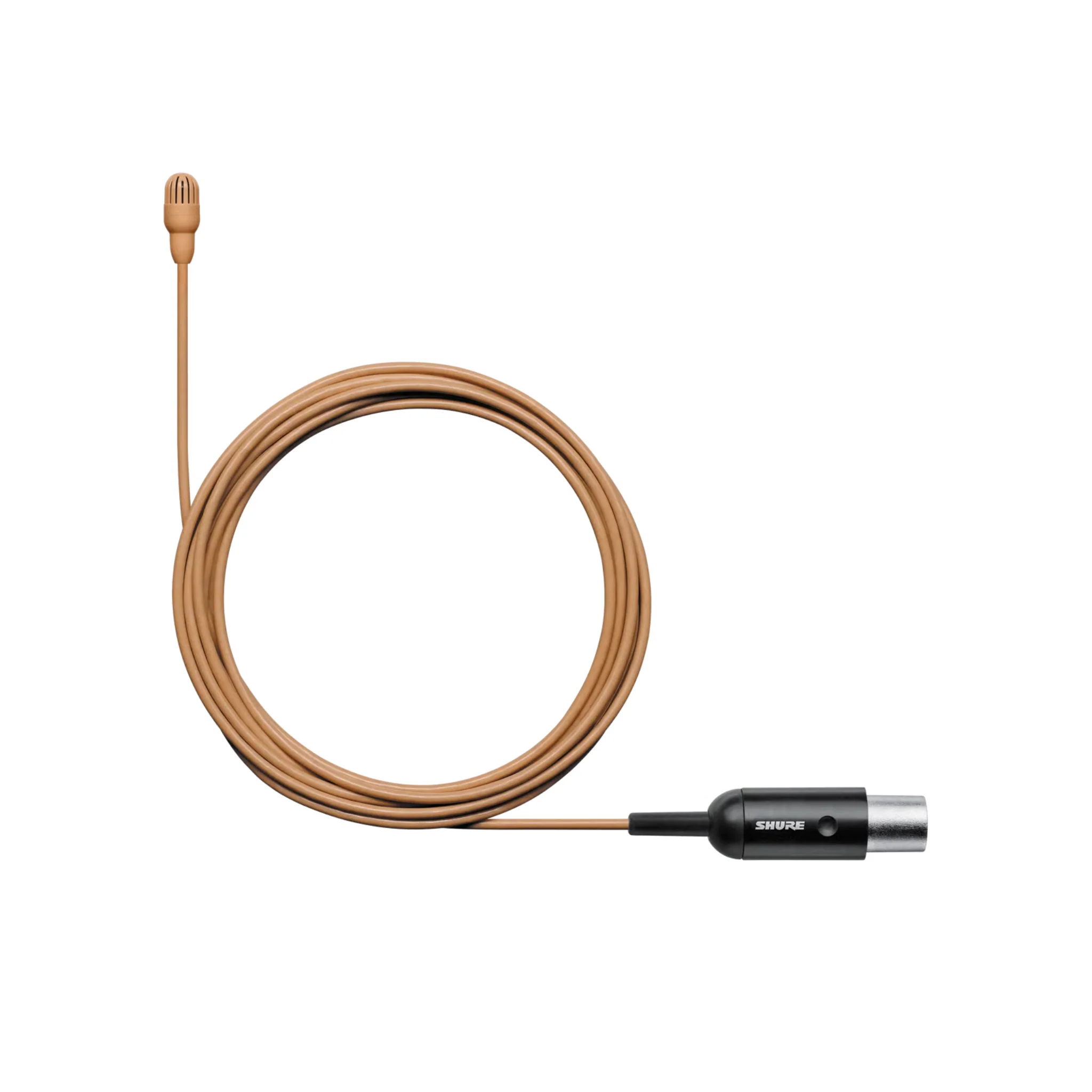 Shure Omnidirectional Condenser Microphone  (Low-sens) with 1.6mm cable & MTQG connector (Cocoa)