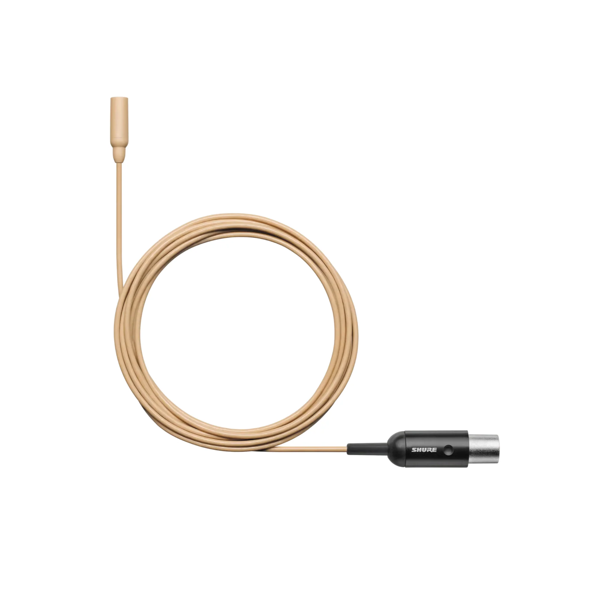 Shure Omnidirectional Condenser Microphone  (Low-sens) with 1.6mm cable & MTQG connector (Tan)