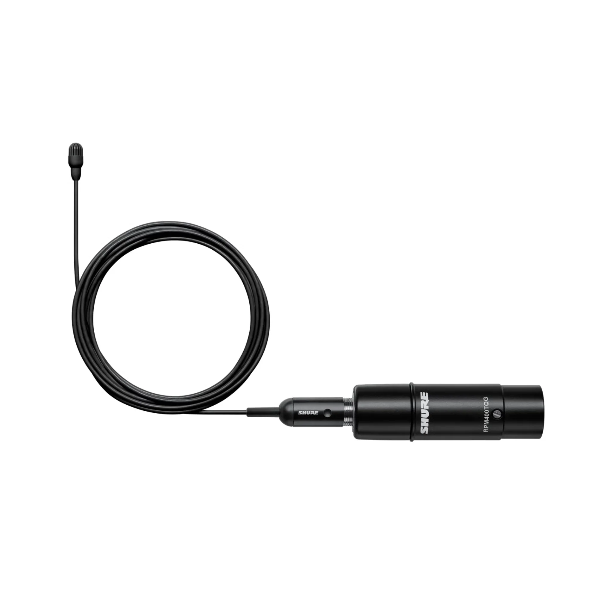 Shure Omnidirectional Condenser Microphone  (Low-sens) with 1.6mm cable without XLR con (Black)