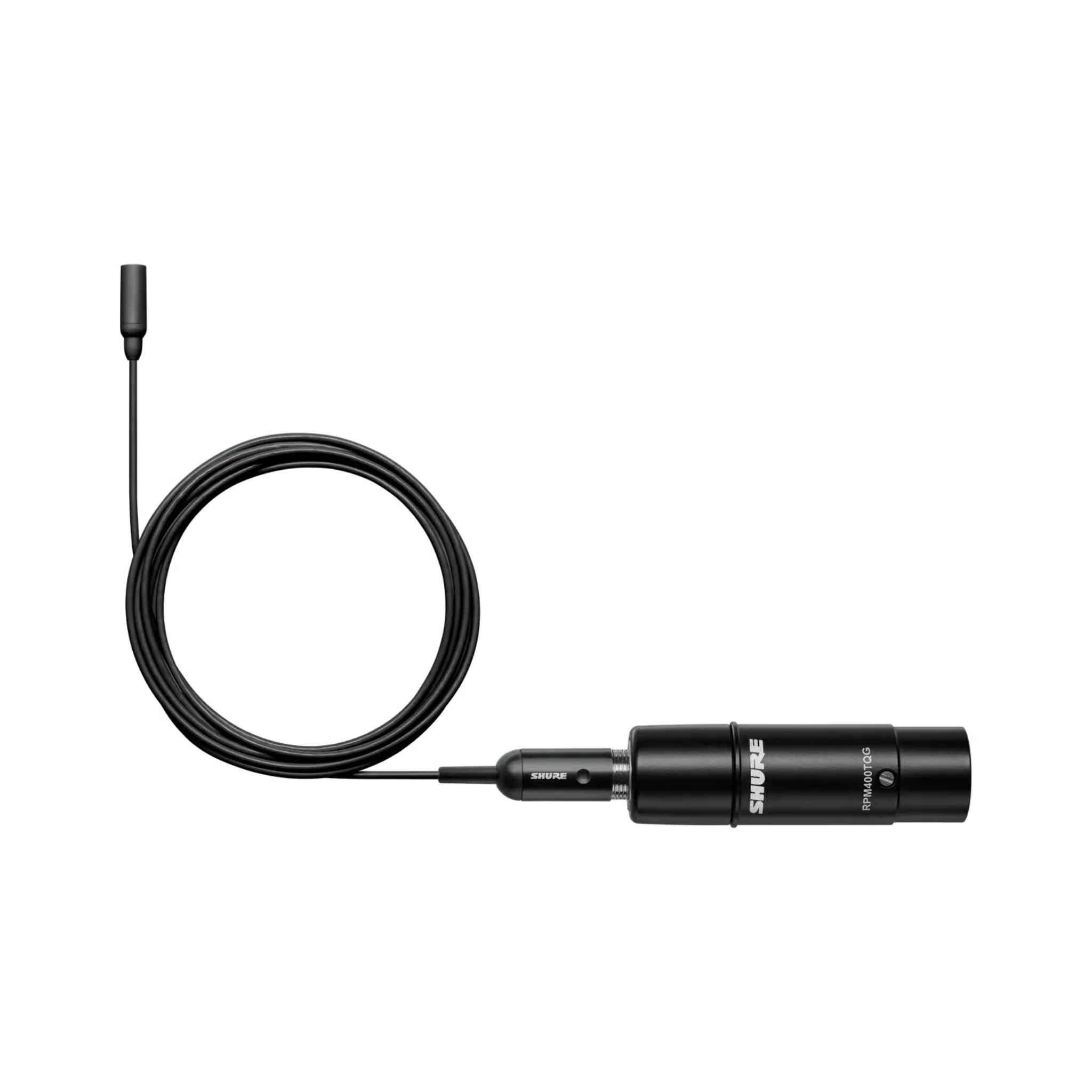 Shure Omnidirectional Condenser Microphone  (Low-sens) with 1.6mm cable & XLR connector (Black)