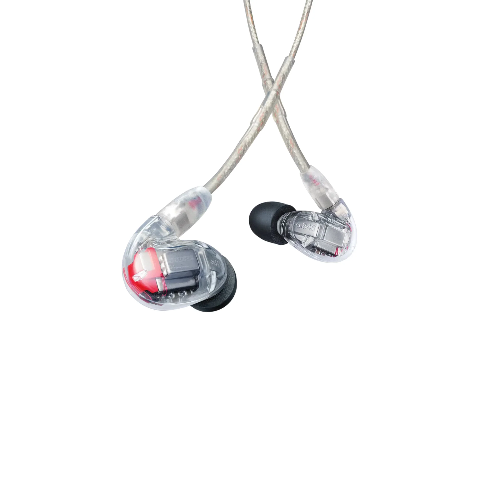 Shure Sound Isolating Earphones with Quad Drivers & adjustable frequency response (Clear)