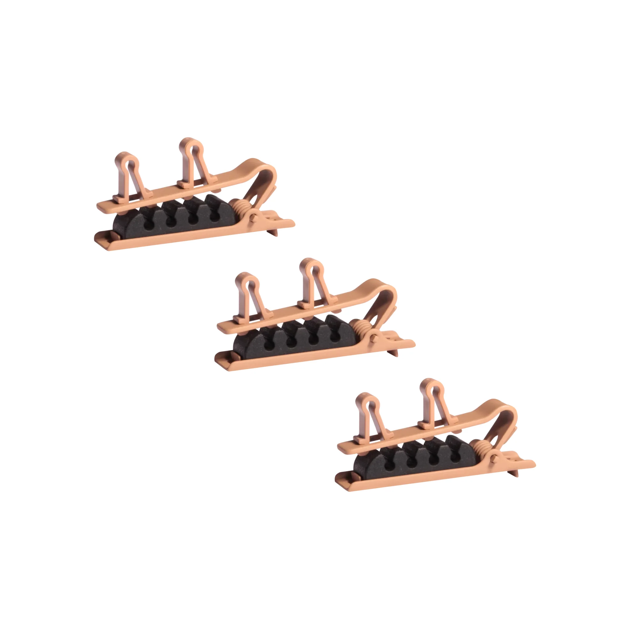 Shure TwinPlex Dual Tie Clip, 3 pieces (COCOA)